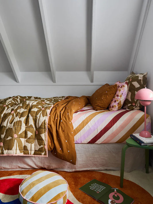 Crimson Maypole Fitted Sheet