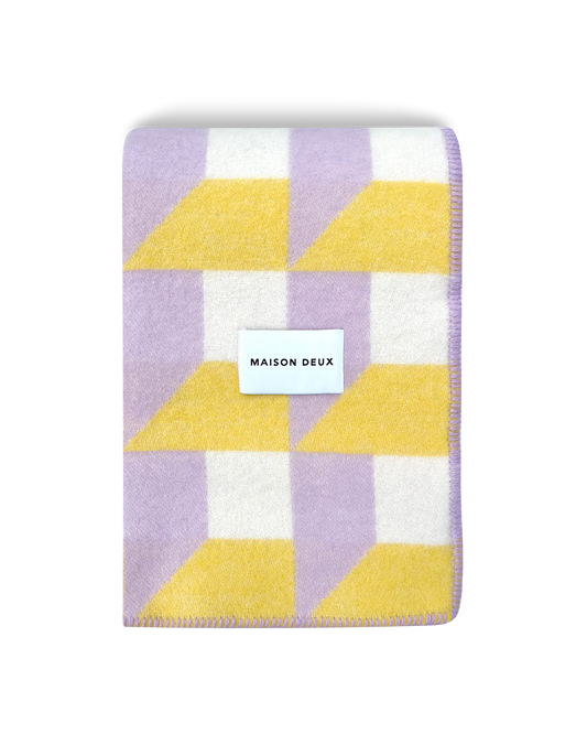 Cubics Blanket - Lilac Sun