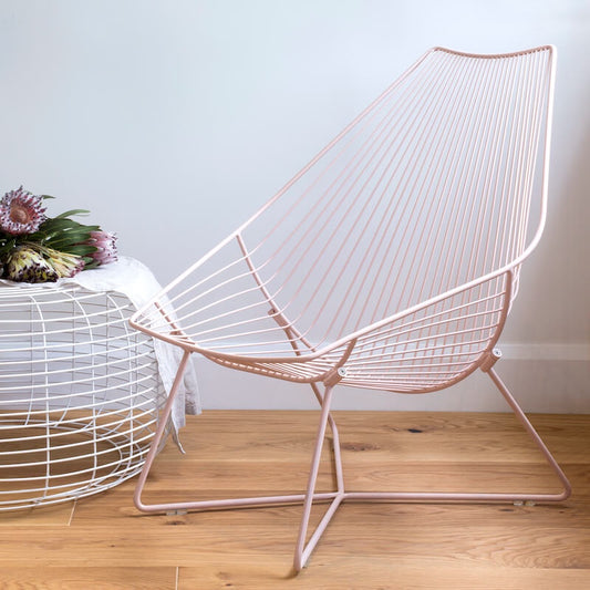 Piha Lounger - Stainless Steel - Blush